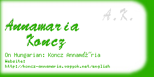 annamaria koncz business card
